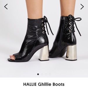 Topshop HALLIE Ghillie Open Toe Ankle Boot